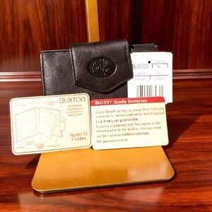 Julia Buxton Women's Heiress Cardex Leather, Black